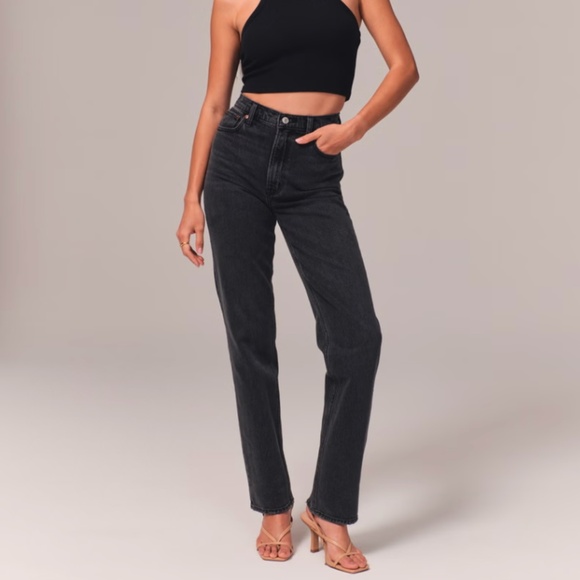 Abercrombie & Fitch Ultra High Rise 90s straight jean - Picture 1 of 5